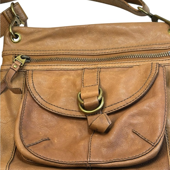 Fossil Leather Sasha Crossbody Messenger Bag brown - Picture 2 of 6